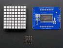 Small 1.2\" 8x8 Ultra Bright Square Blue LED Matrix + Backpack