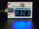 Quad Alphanumeric Display - Blue 0.54\" Digits w/ I2C Backpack