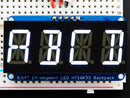 Quad Alphanumeric Display - White 0.54\" Digits w/ I2C Backpack