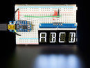 Quad Alphanumeric Display - White 0.54\" Digits w/ I2C Backpack