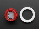 Mini LED Arcade Button - 24mm Translucent Red