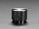 Anodized Aluminum Machined Knob - Black - 20mm Diameter