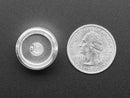 Anodized Aluminum Machined Knob - Silver - 20mm Diameter