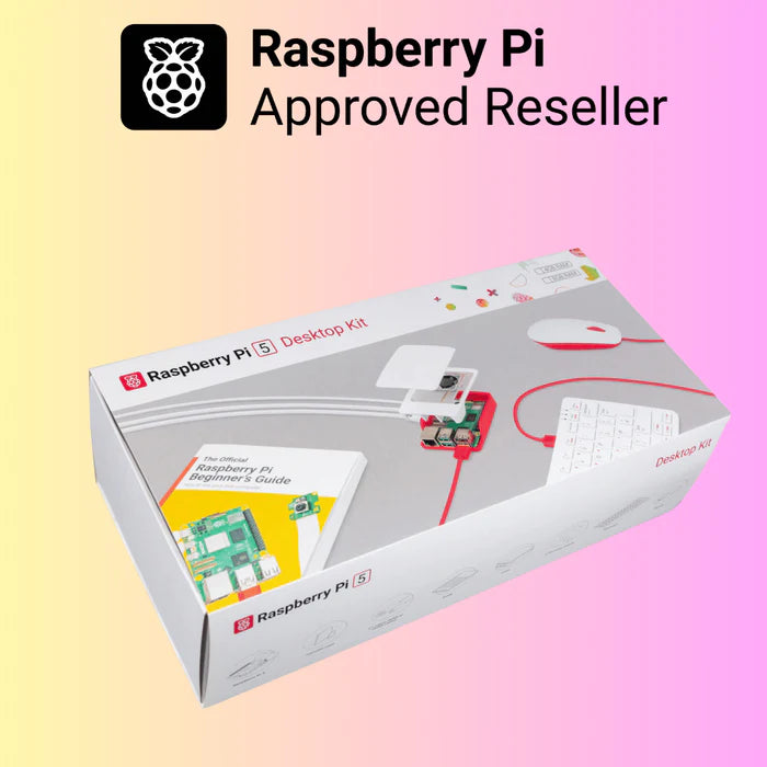 Pakronics® Raspberry Pi® 5 Desktop Kit 16GB with Monitor (Red/White)