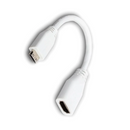 Raspberry Pi® Mini HDMI C/M to Standard HDMI A/F Cable 10CM White