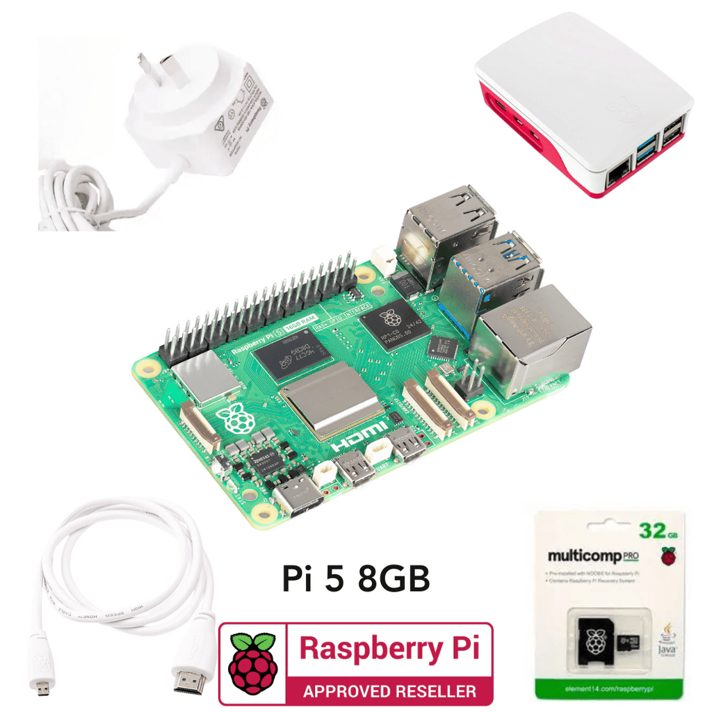 Pakronics® Raspberry Pi® 5 8GB Starter Kit  (White)
