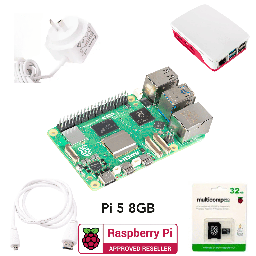 Pakronics® Raspberry Pi® 5 8GB Starter Kit  (White)