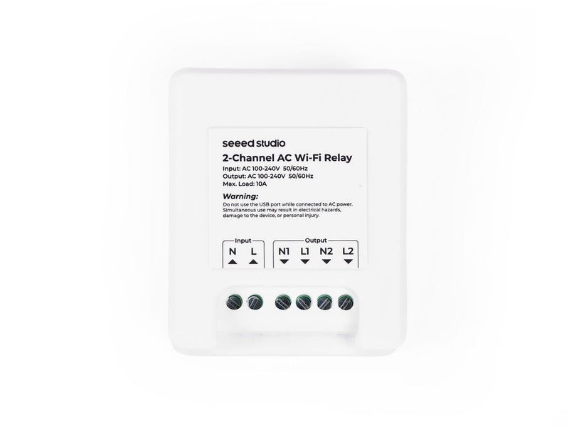 2-Channel Wi-Fi AC Relay, Powered by XIAO ESP32-C3, Native Support ESPhome and Home Assistant, Built-in Power Meter