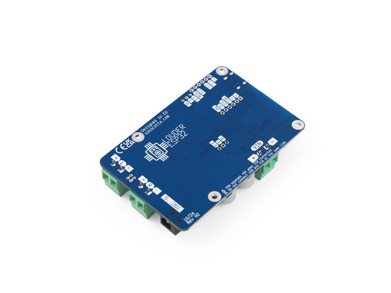 Louder ESP32, ESP32 audio development board with TAS5805M I2S DAC, driving 2x 23W load (8Ω, 1% THD+N)