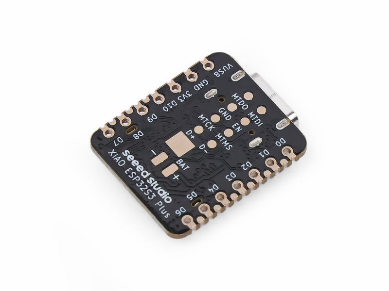Seeed Studio XIAO ESP32S3 Plus - 20 GPIOs, 2.4GHz WiFi, BLE 5.0, 8MB PSRAM, 16MB FLASH, esp32-s3 dual-core, battery charge supported