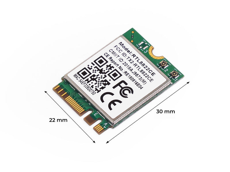 RTL8822CE Wireless NIC, 2.4G/5GHz Dual-Band WiFi 5, Bluetooth 5.0, Compatible with Jetson Orin