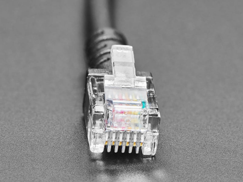 RJ-12 or RJ-11 Telephone Round Panel Mount Extension Cable