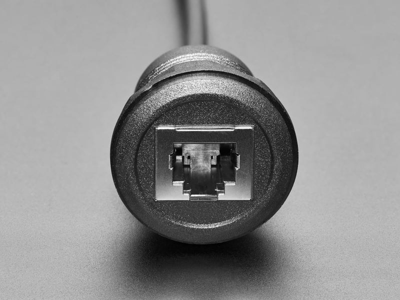 RJ-12 or RJ-11 Telephone Round Panel Mount Extension Cable