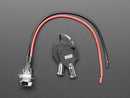 Momentary On/Off Round Key Lock Switch - 12mm Diameter