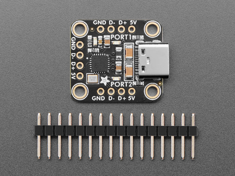 Adafruit CH334F Mini 2-Port USB Hub Breakout