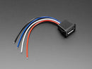 Snap-In Panel Mount Cable - USB Type A Socket to 4 Wires