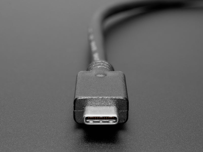 Round Panel Mount USB Cable - USB-B Socket to USB-C Plug