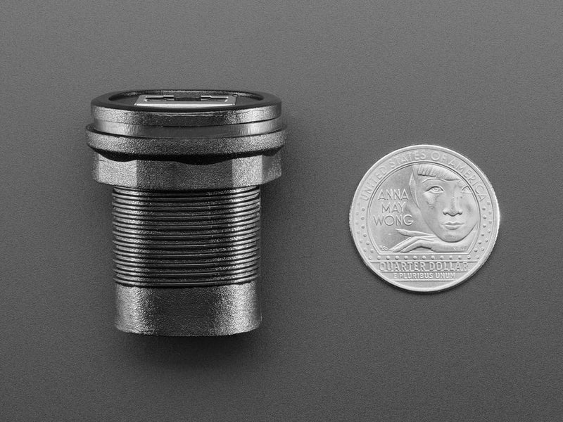 RJ-50 (10P10C) Round Panel Mount Adapter Plug