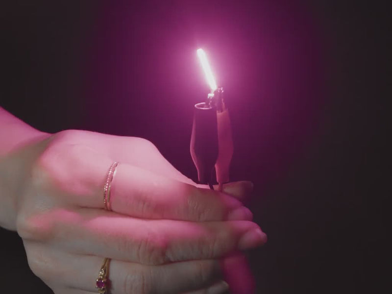 Single-Ended Flexible LED Filament - 3V 25mm long - Pink