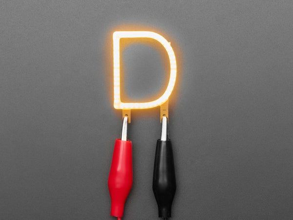 Alphabet LED Filament - Warm White Letter "D"