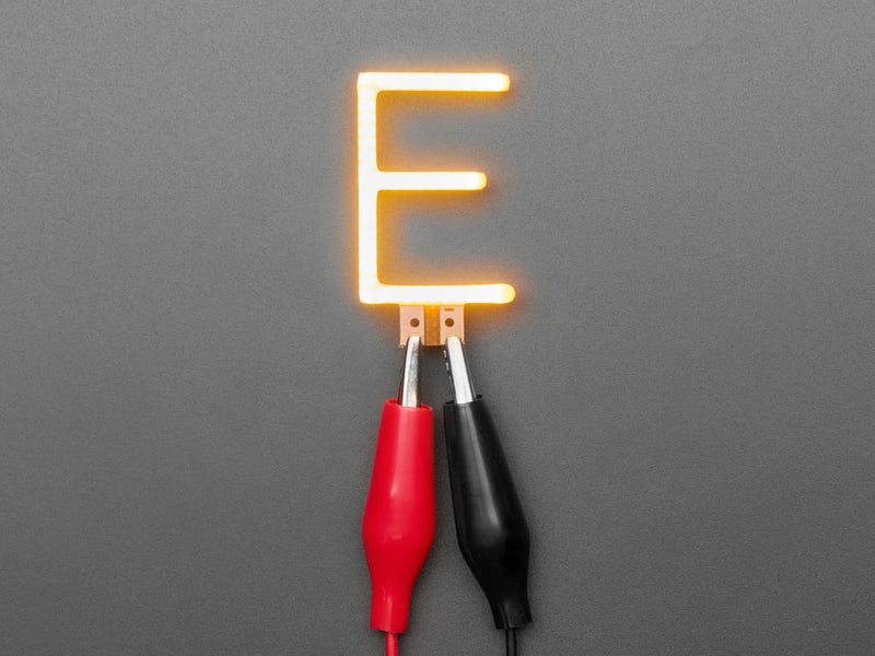 Alphabet LED Filament - Warm White Letter "E"