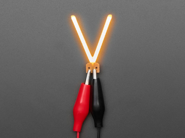 Alphabet LED Filament - Warm White Letter "V"