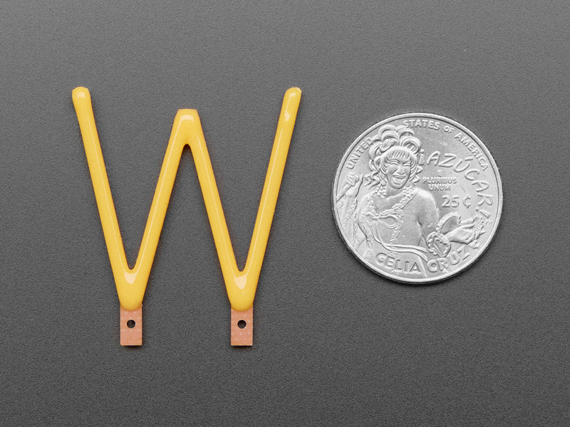Alphabet LED Filament - Warm White Letter "W"