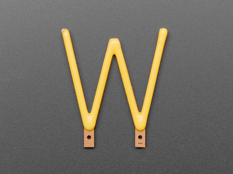 Alphabet LED Filament - Warm White Letter "W"