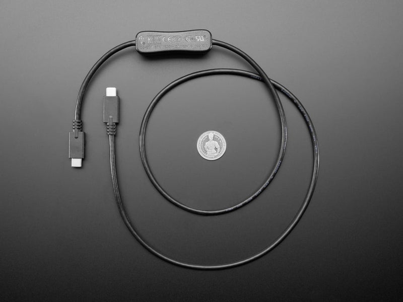 USB Type C Sync Data Cable with On-Off Switch - 1 meter long