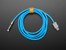 Blue USB Type C to USB A Cable with 540 Degree Rotating End