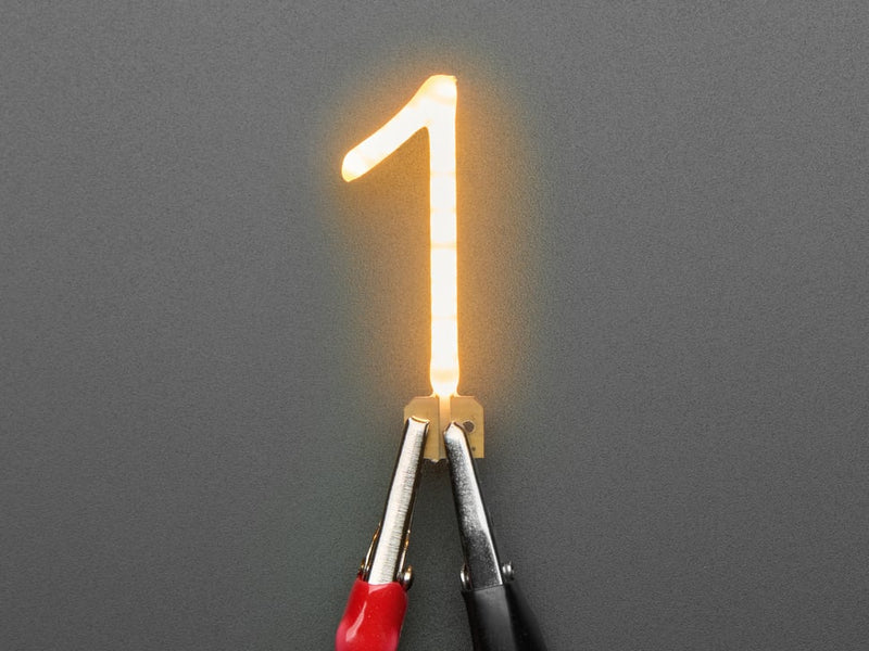 Number LED Filament - Warm White "1"