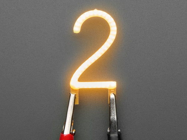 Number LED Filament - Warm White "2"