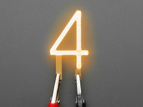 Number LED Filament - Warm White "4"