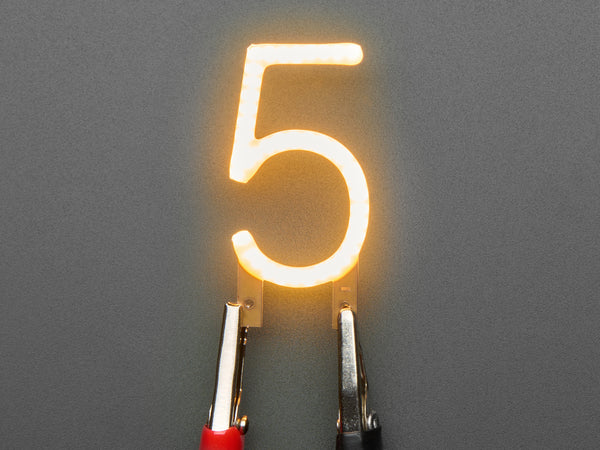 Number LED Filament - Warm White "5"