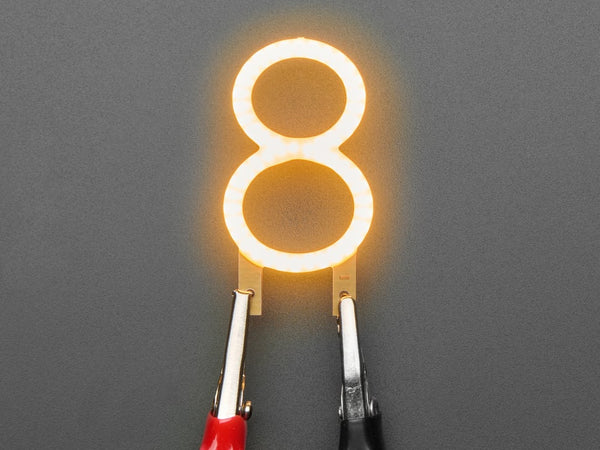 Number LED Filament - Warm White "8"