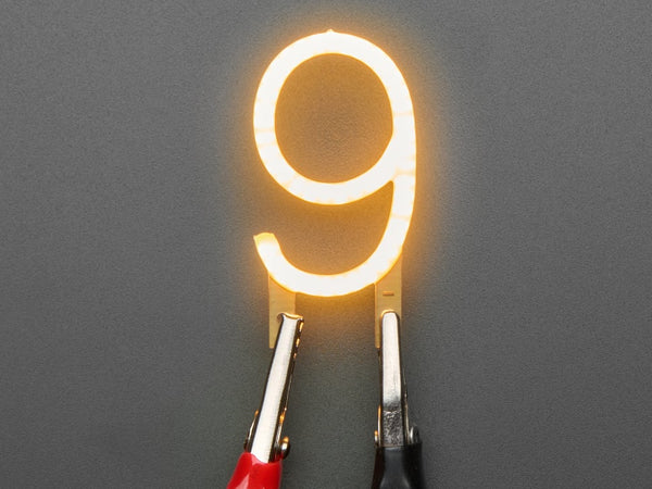 Number LED Filament - Warm White "9"
