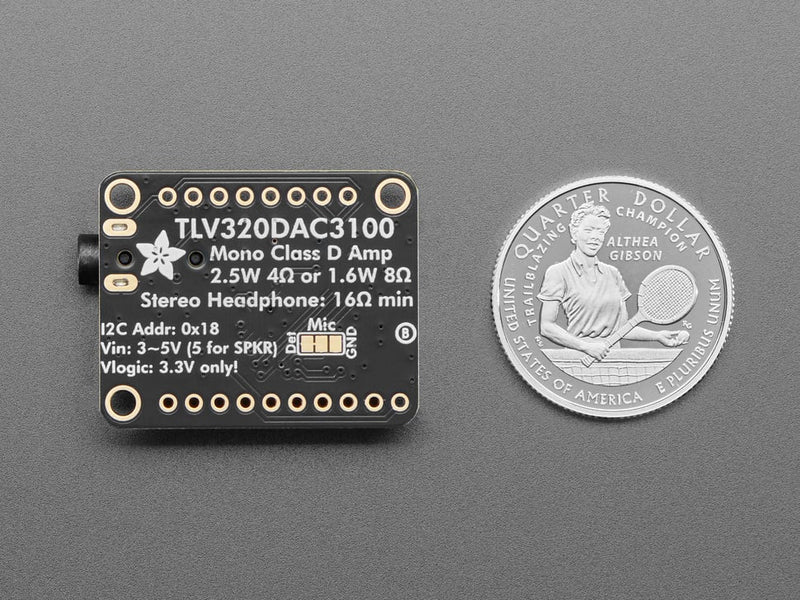 Adafruit TLV320DAC3100 - I2S DAC with Headphone and Speaker Out