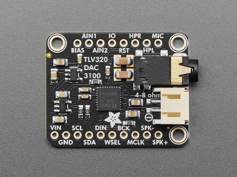 Adafruit TLV320DAC3100 - I2S DAC with Headphone and Speaker Out