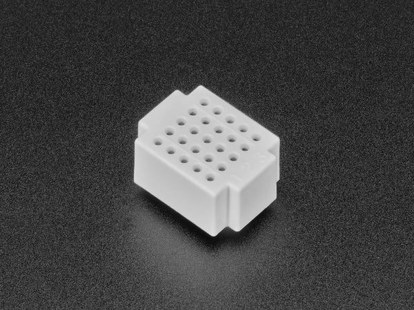 Mini Solderless Breadboard - White 5 Rows - 25 total points