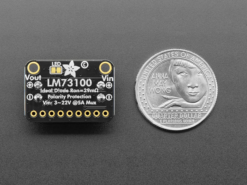Adafruit LM73100 23V 5A Max Ideal Diode Breakout