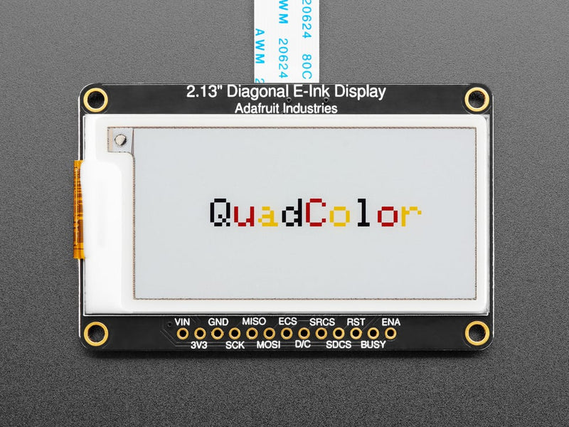Adafruit 2.13" 250x122 Quad-Color eInk / ePaper Display w/ SRAM