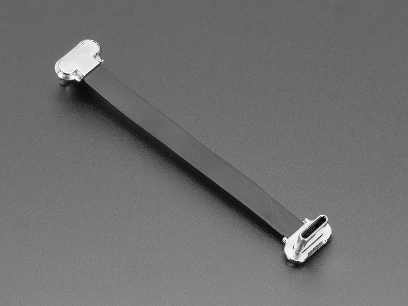 Slim Right Angle USB C to USB C Cable - 75mm - Opposite Plugs