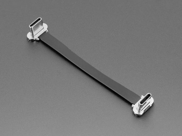 Slim Right Angle USB C to USB C Cable - 75mm