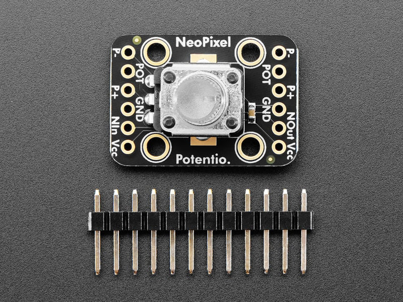 Adafruit NeoPot - Clear Shaft Potentiometer with RGB NeoPixel