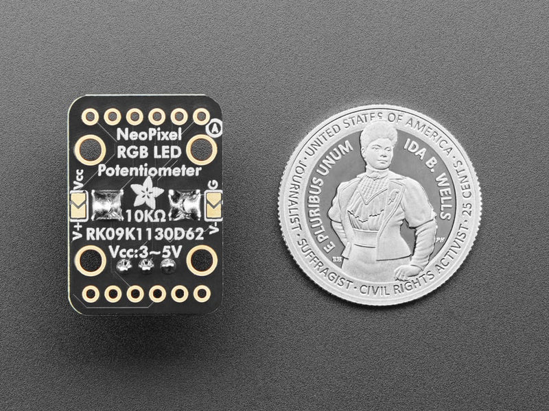 Adafruit NeoPot - Clear Shaft Potentiometer with RGB NeoPixel