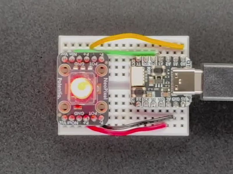 Adafruit NeoPot - Clear Shaft Potentiometer with RGB NeoPixel