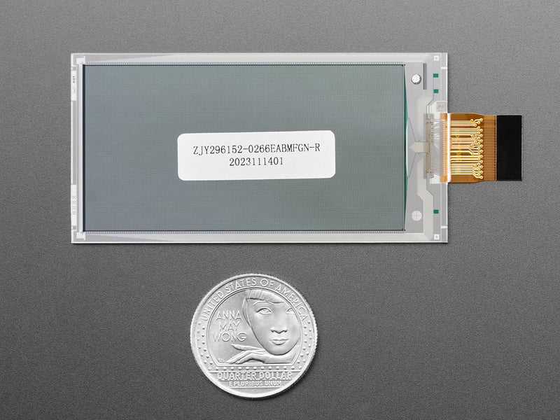 2.66\" 296x152 Tri-Color Red / Black / White EInk - Bare Display