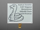 5.83" 648x480 Monochrome Black / White eInk / ePaper