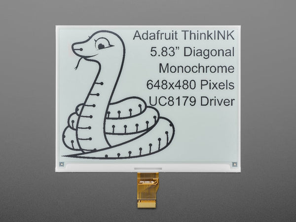 5.83" 648x480 Monochrome Black / White eInk / ePaper