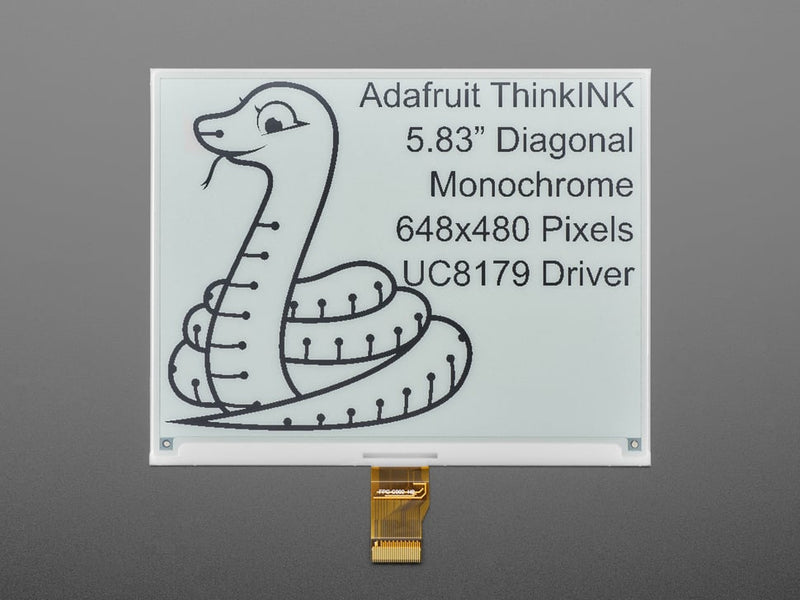 5.83" 648x480 Monochrome Black / White eInk / ePaper